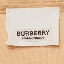Pre Owned Burberry Beige Jersey Monster Graphic Print Swaddon T-shirt L