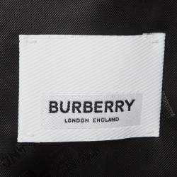 Pre Owned Burberry Black/Beige Gabardine Two Tone Trench Coat XS