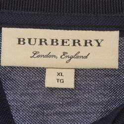 Pre Owned تي شيرت بربري بولو بني بيك مقاس كبير جداً - إكسترا لارج