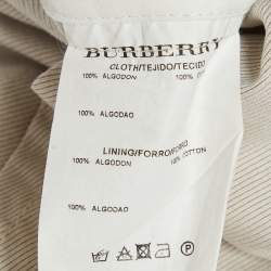 Pre Owned Burberry Beige Twill Regular Fit Blazer 4XL