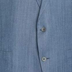 مملوكة مسبقًا بليزر بربري عادي النمط أزرق هيرينغبون مقاس كبير جداً جداً جداً جداً