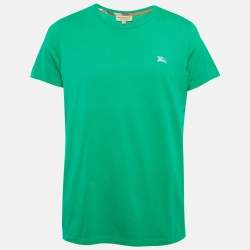 مملوكة مسبقًا Burberry Green Jersey Crewneck T-Shirt L