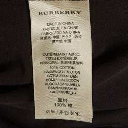 Pre Owned Burberry Black Black Jersey Embroidered Logo Crewneck Shirt L 