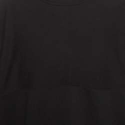 Pre Owned Burberry Black Logo Embossed Cotton Knit Sweatshirt XL