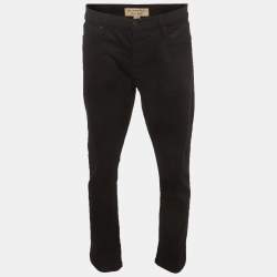 Pre Owned Burberry Black Stretch Denim Straight Fit Jeans L/Waist 36"