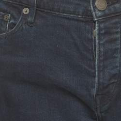 Pre Owned Burberry Blue Denim Straight Fit Buttoned Jeans M/Waist 34"