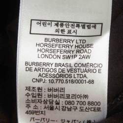 Pre Owned Burberry Black Logo & Horseferry Print Cotton Oversized T-Shirts S