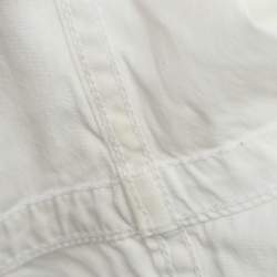 Pre Owned Burberry White Stretch Cotton Long Sleeve Shirt L