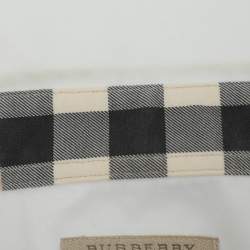 Pre Owned Burberry White Stretch Cotton Long Sleeve Shirt L