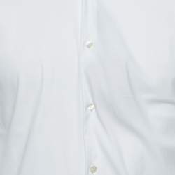 Pre Owned Burberry White Cotton Blend Seaford Slim Fit Shirt S