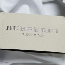 Pre Owned Burberry White Cotton Blend Seaford Slim Fit Shirt S