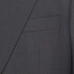 Burberrys Grey Patterned Wool Suit XL