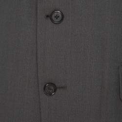 Burberrys Grey Patterned Wool Suit XL