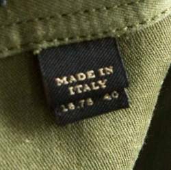 Pre Owned Burberry Safari Green Short Sleeve Button Front Shirt M 