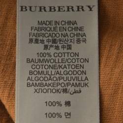 Burberry Brit Mustard Yellow Pigment Dyed Cotton Printed Crew Neck T-Shirt M