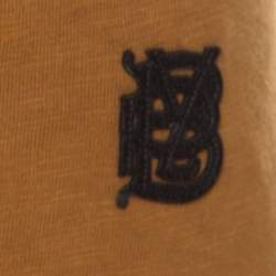 Burberry Brit Mustard Yellow Pigment Dyed Cotton Printed Crew Neck T-Shirt M