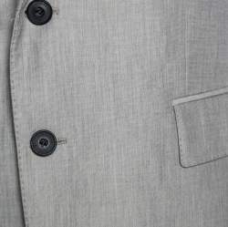 Burberry Grey Cotton Knit Regular Fit Suit XXL