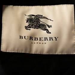 Burberry Black Diamond Quilted Button Front Coat S