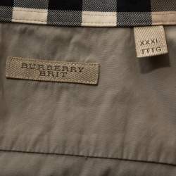 Burberry Brit Light Beige Cotton Nova Check Detail Shirt XXXL