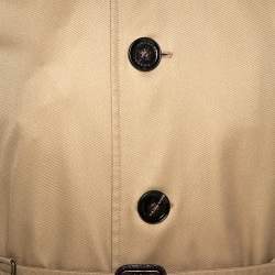 Pre Owned Burberry Camel Beige Cotton Belted Britton Trench Coat M