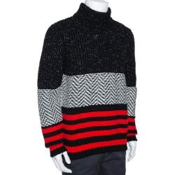 Louis Vuitton Tricolor Knit High Neck Pullover