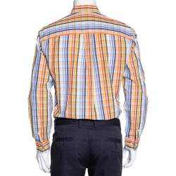 مملوكة مسبقًا Burberry Multicolor Checked Cotton Button Down Long Sleeve Shirt S