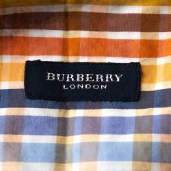 مملوكة مسبقًا Burberry Multicolor Checked Cotton Button Down Long Sleeve Shirt S