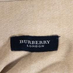 Burberry Beige Chambray Cotton Button Down Long Sleeve Shirt S