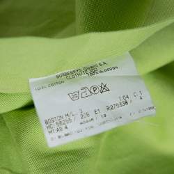 Burberry Vintage Green Cotton Long Sleeve Button Down Shirt L
