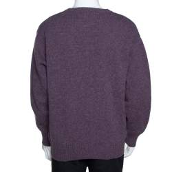 Burberry Purple Wool Crew Neck Sweater XXL