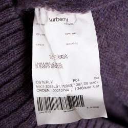 Burberry Purple Wool Crew Neck Sweater XXL