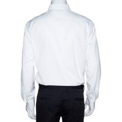 مملوكة مسبقًا Burberry Brit White Stretch Cotton Long Sleeve Button Front Shirt L