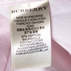 مملوكة مسبقًا Burberry Brit Pink Stretch Cotton Long Sleeve Button Front Shirt L