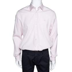 Burberry Brit Pink Stretch Cotton Long Sleeve Button Front Shirt L Burberry  | TLC