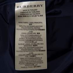 Burberry Brit Navy Blue Zip Front Hooded Jacket M