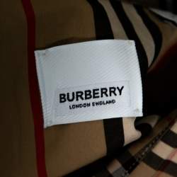 Pre Owned Burberry Beige Patchwork Stretch Cotton Classic Fit Shirt XL