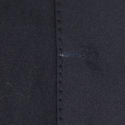 Pre Owned Burberry Black Novacheck Lined Double Breasted Trench Coat L