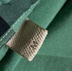 Pre Owned قميص بربري بريت أكمام طويلة أزرار أمامية قطن أخضر M