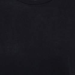 Pre Owned Burberry Black Cotton Striped Panel Radley T-Shirt L