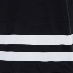 Pre Owned Burberry Black Cotton Striped Panel Radley T-Shirt L
