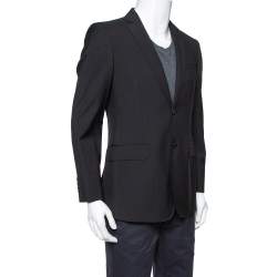 Burberry London Black Wool Classic Tailored Blazer M