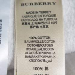 Pre Owned Burberry Grey Knit Elbow Patch Detail Hoodie XL