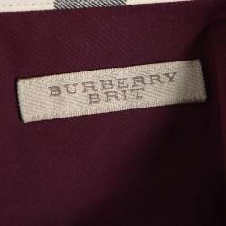 Pre Owned Burberry Brit Burgundy Cotton Long Sleeve Shirt S
