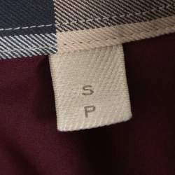 Pre Owned Burberry Brit Burgundy Cotton Long Sleeve Shirt S
