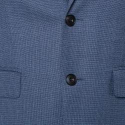 Pre Owned Burberry Navy Blue Wool Classic Blazer S