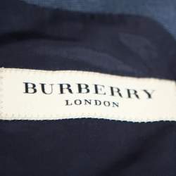 Pre Owned Burberry Navy Blue Wool Classic Blazer S