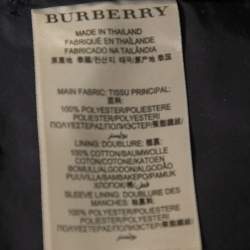 Pre Owned Burberry Black Synthetic Double Breasted Belted Trench Coat XXL