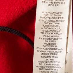 مملوكة مسبقًا Burberry Brit Red Cotton Zip Front Hoodie S