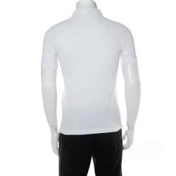 Pre Owned Burberry Brit White Embroidered Cotton Pique Polo T-Shirt XS