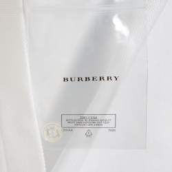 Pre Owned Burberry Brit White Embroidered Cotton Pique Polo T-Shirt XS
